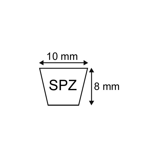 Courroie Trapezoidale Lisse SPZ1700 - 10X08X1700 référence fournisseur 30806178